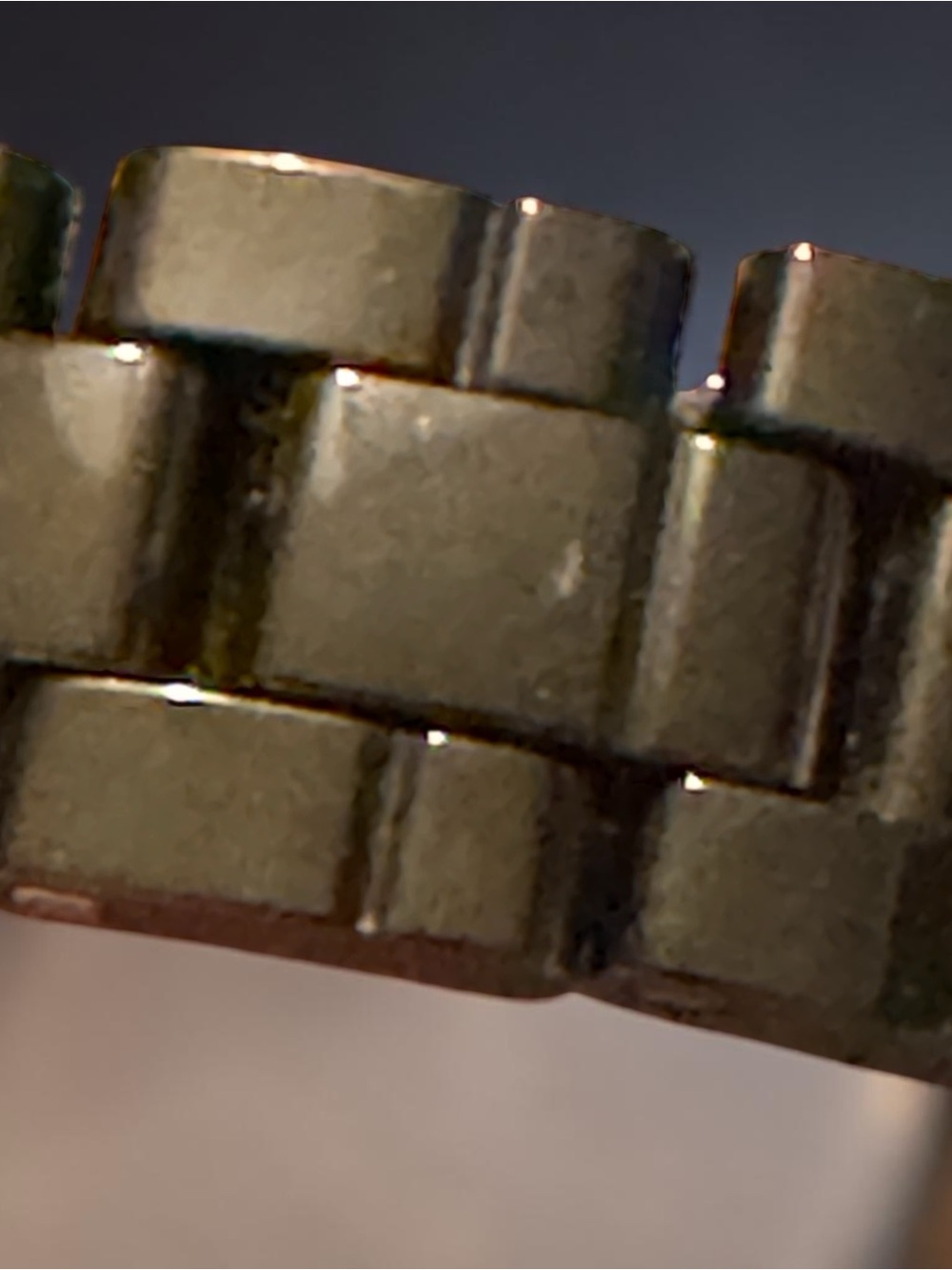 Black Ceramic Link Watch with Gold Accents - Picture 3 of 6